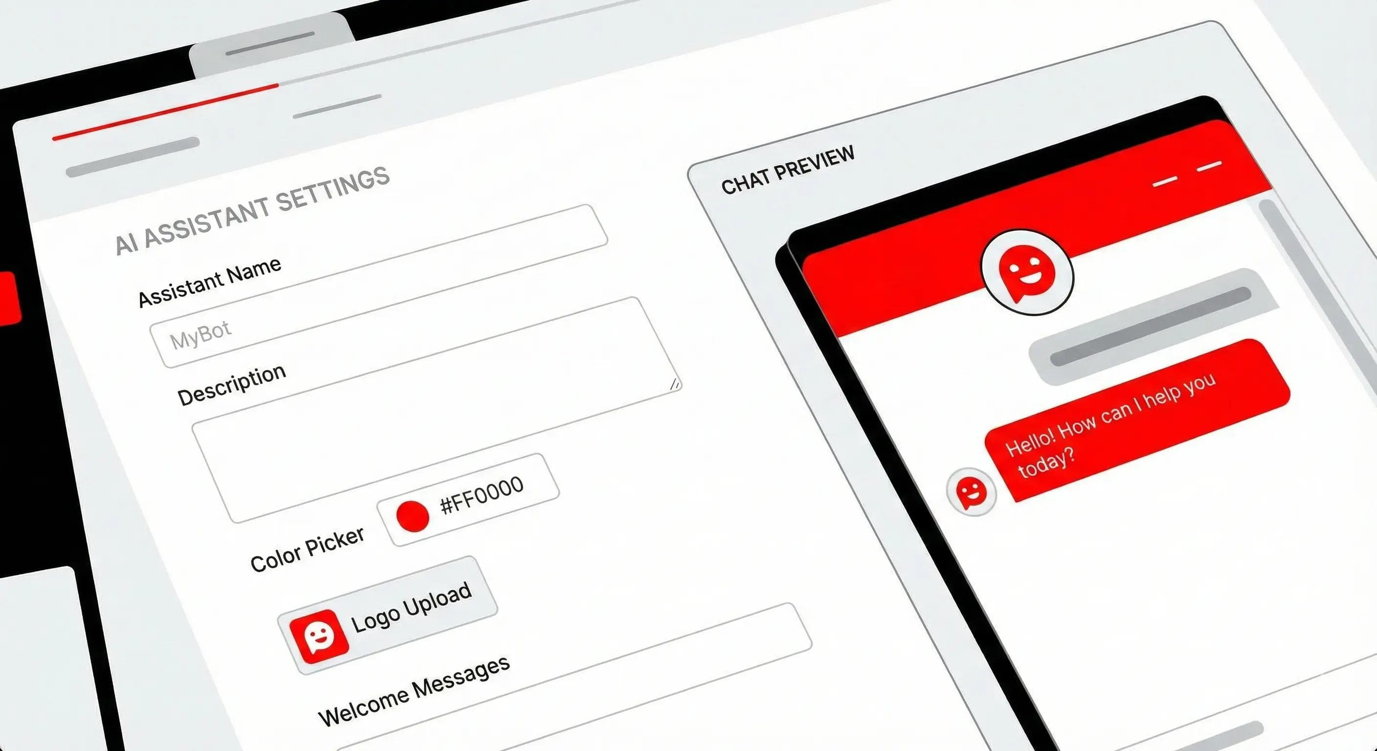 Konfigurations-Dashboard für den Yuupless KI-Chatbot